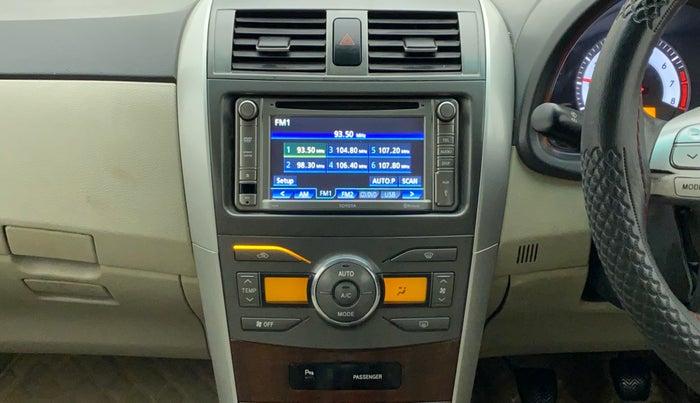 2012 Toyota Corolla Altis G PETROL, Petrol, Manual, 1,00,798 km, Air Conditioner
