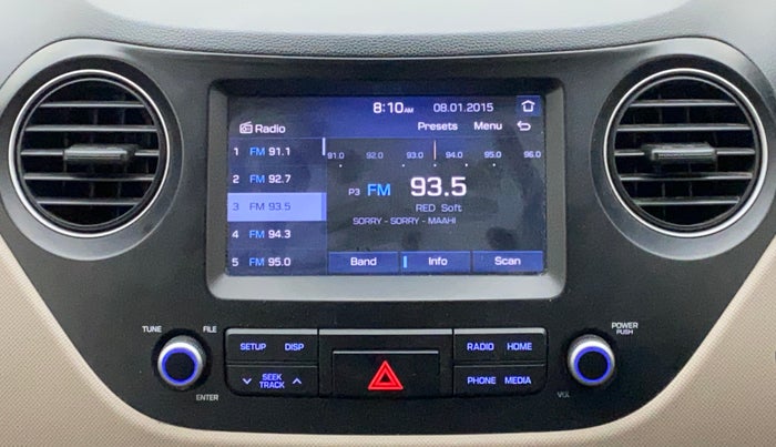 2018 Hyundai Grand i10 ASTA 1.2 KAPPA VTVT, Petrol, Manual, 1,17,582 km, Infotainment System