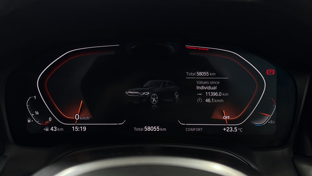 2021 BMW 3 30i M Sport, Automatic, 58055 km, Odometer View