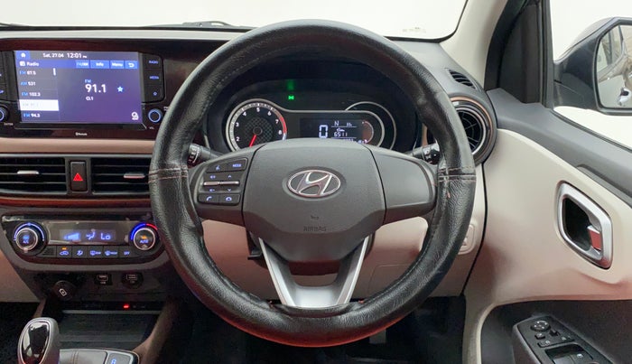 2022 Hyundai AURA SX PLUS 1.2 AMT, Petrol, Automatic, 9,393 km, Steering Wheel Close Up