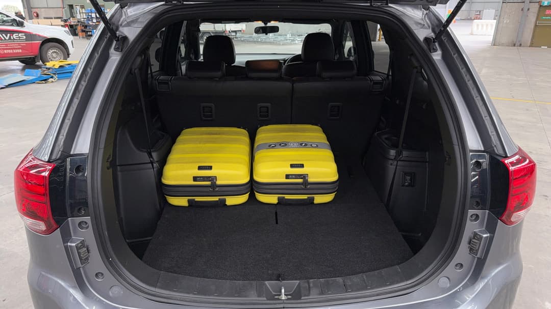 2018 Mitsubishi Outlander Black Edition 7 Seat (2WD), Automatic, 116580 km, Boot Inside View with Luggage