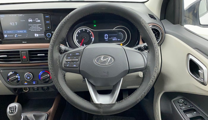 2022 Hyundai AURA SX 1.2, Petrol, Manual, 10,843 km, Steering Wheel Close Up