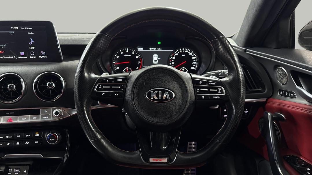 2020 Kia Stinger Gt (red Leather), Automatic, 55911 km, Steering Wheel Close-up