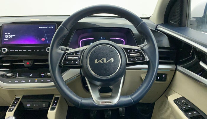 2022 KIA CARENS LUXURY PLUS 1.4 PETROL 7 STR, Petrol, Manual, 20,230 km, Steering Wheel Close Up