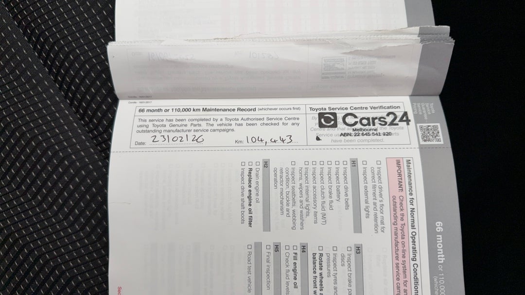 2017 Toyota Corolla Ascent Sport, Automatic, 104443 km, Service History