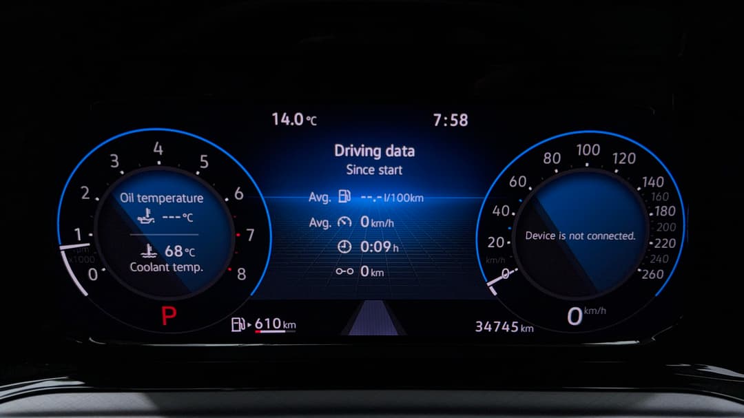 2021 Volkswagen Golf 110tsi Life, Automatic, 34745 km, Odometer View