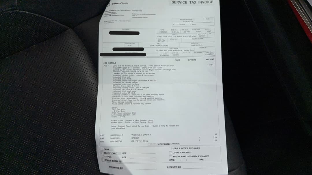 2021 Toyota C-HR Koba (2WD), Automatic, 30356 km, Service History