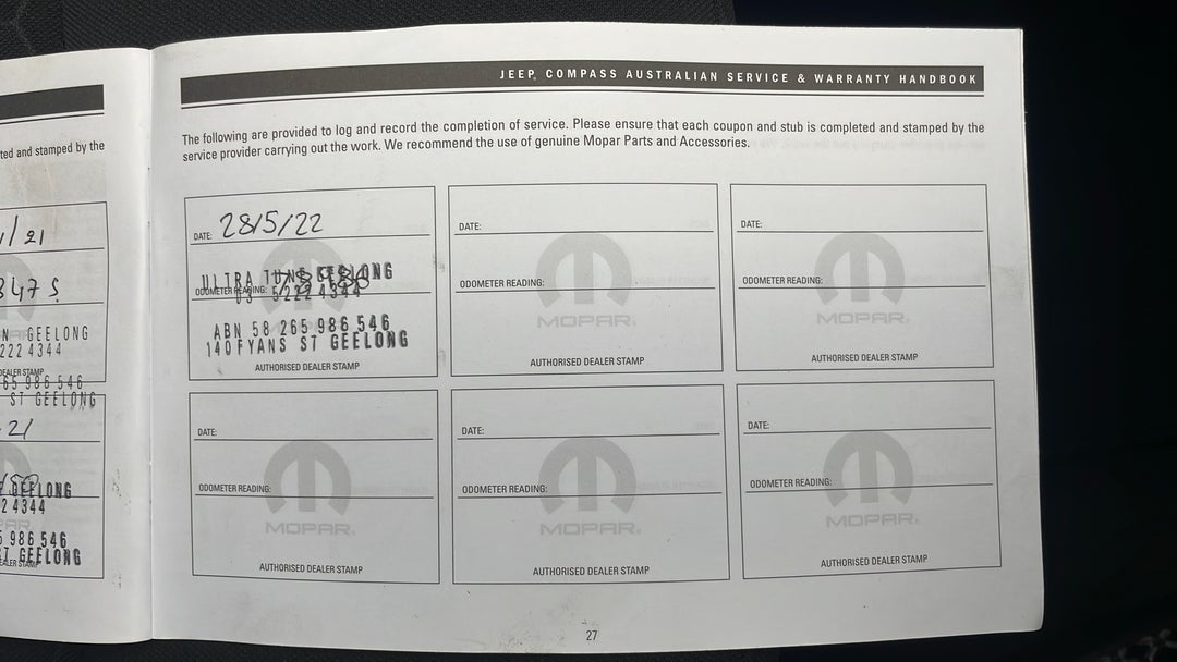 2017 Jeep Compass Sport (fwd), Automatic, 82033 km, Service History