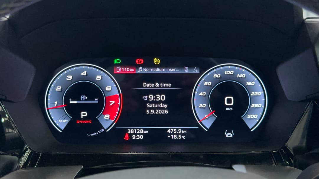2022 Audi S3 2.0 Tfsi Quattro, Automatic, 38128 km, Odometer View