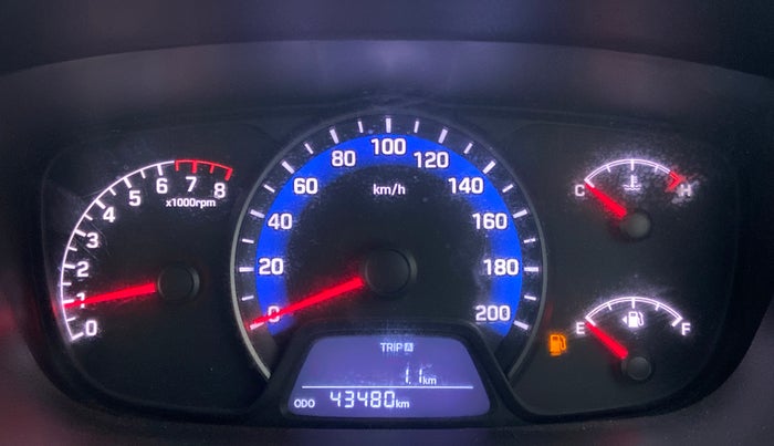 2014 Hyundai Xcent S (O) 1.2, Petrol, Manual, 43,480 km, Odometer Image