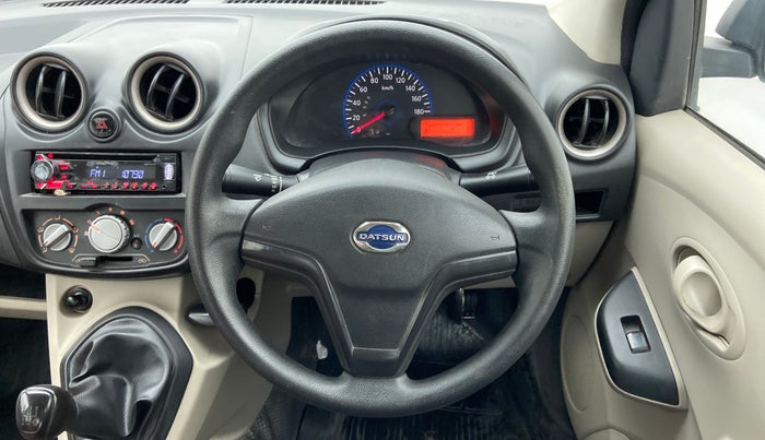 2016 Datsun Go T, Petrol, Manual, 1,14,615 km, Steering Wheel Close Up
