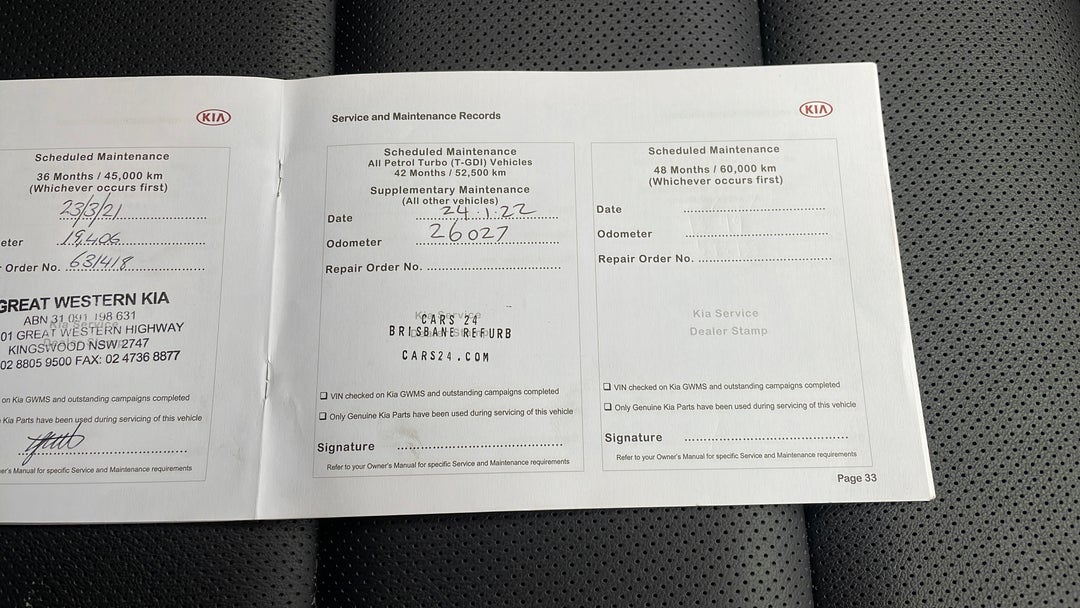 2017 Kia Cerato Sport + Nav, Automatic, 26021 km, Service History