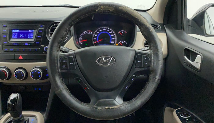 2016 Hyundai Grand i10 ASTA (O) AT 1.2 KAPPA VTVT, Petrol, Automatic, 1,15,410 km, Steering Wheel Close Up