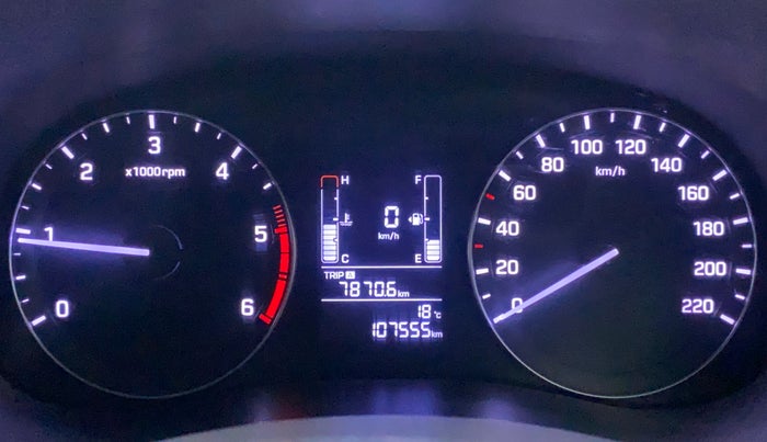 2015 Hyundai Creta SX 1.6 DIESEL, Diesel, Manual, 1,07,555 km, Odometer Image