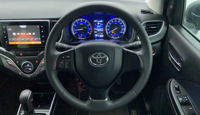 2019 Toyota Glanza V CVT, Petrol, Automatic, 10,879 km, Steering Wheel Close Up