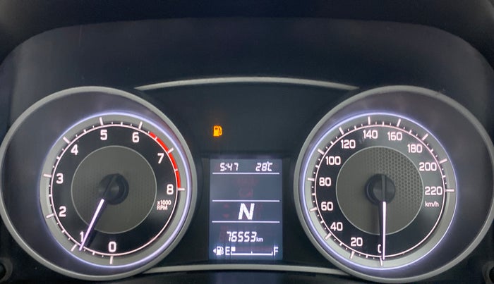 2018 Maruti Dzire ZXI PLUS AMT, Petrol, Automatic, 76,915 km, Odometer Image