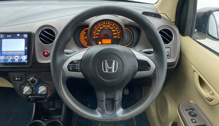 2013 Honda Amaze 1.2 SMT I VTEC, Petrol, Manual, 64,030 km, Steering Wheel Close Up