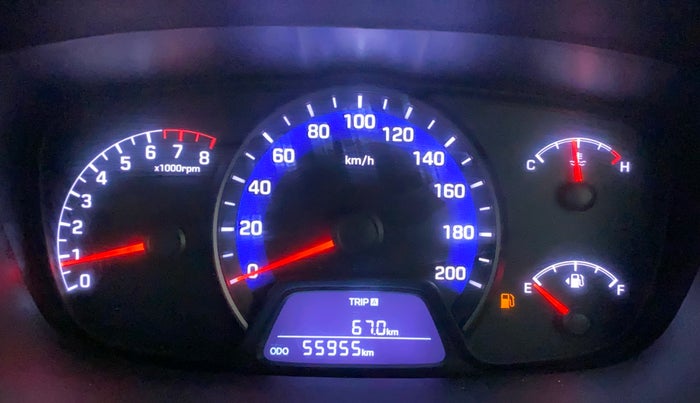 2014 Hyundai Xcent S (O) 1.2, Petrol, Manual, 55,955 km, Odometer Image