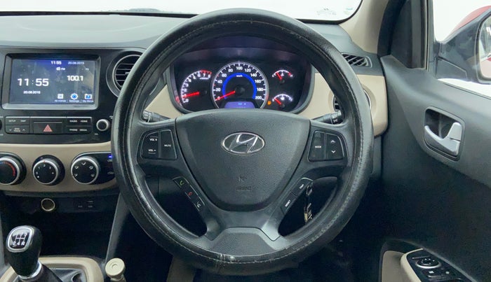 2017 Hyundai Grand i10 SPORTZ (O) 1.2 KAPPA VTVT, Petrol, Manual, 19,924 km, Steering Wheel Close Up