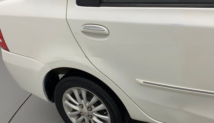 2011 Toyota Etios V, Petrol, Manual, 1,06,052 km, Right quarter panel - Paint has minor damage