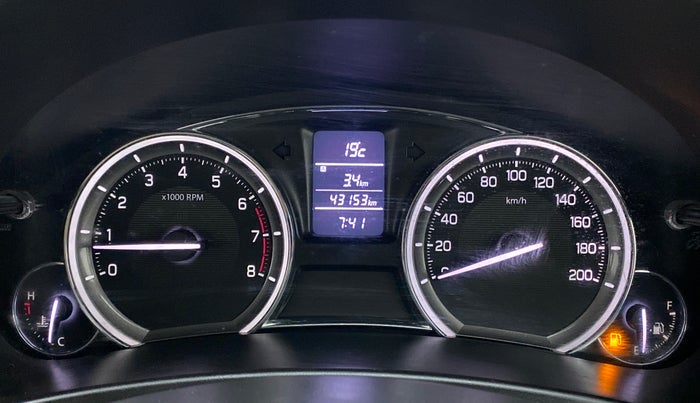 2017 Maruti Ciaz SIGMA 1.4 VVT, Petrol, Manual, 43,206 km, Odometer Image