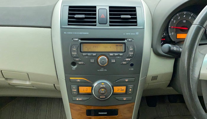2011 Toyota Corolla Altis G PETROL, Petrol, Manual, 70,565 km, Air Conditioner