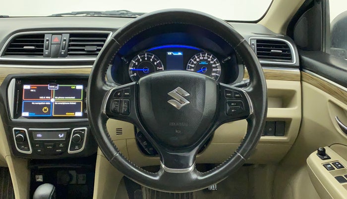 2019 Maruti Ciaz ALPHA  AT 1.5 SHVS PETROL, Petrol, Automatic, 58,833 km, Steering Wheel Close Up