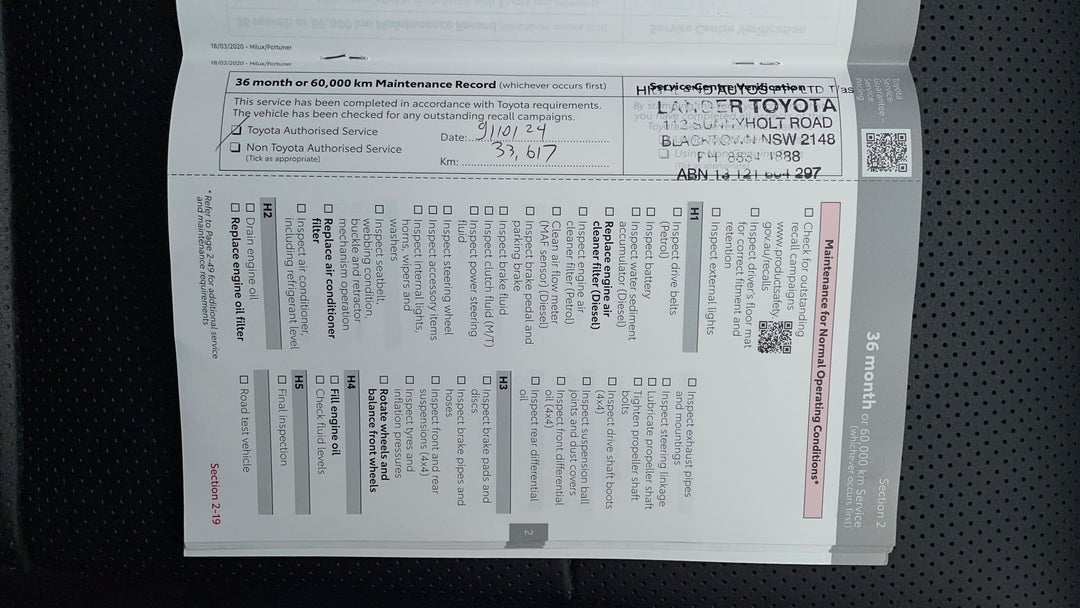 2021 Toyota Hilux Rugged X (4x4), Automatic, 37147 km, Service History