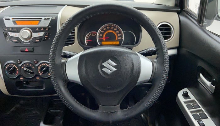2014 Maruti Wagon R 1.0 VXI, Petrol, Manual, 57,100 km, Steering Wheel Close Up