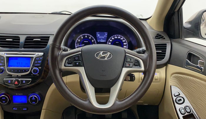2011 Hyundai Verna FLUIDIC 1.6 VTVT SX, Petrol, Manual, 50,587 km, Steering Wheel Close Up