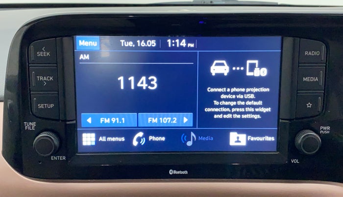 2020 Hyundai AURA SX PLUS 1.2 AMT, Petrol, Automatic, 26,202 km, Infotainment System