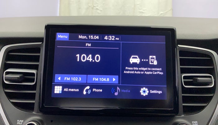 2021 Hyundai Verna SX 1.5 VTVT IVT, Petrol, Automatic, 40,261 km, Infotainment system - Touch screen not working