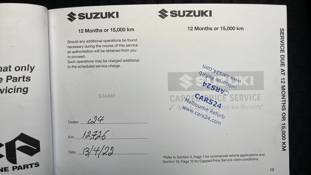 2021 Suzuki Jimny Glx (qld), Manual, 12726 km, Service History