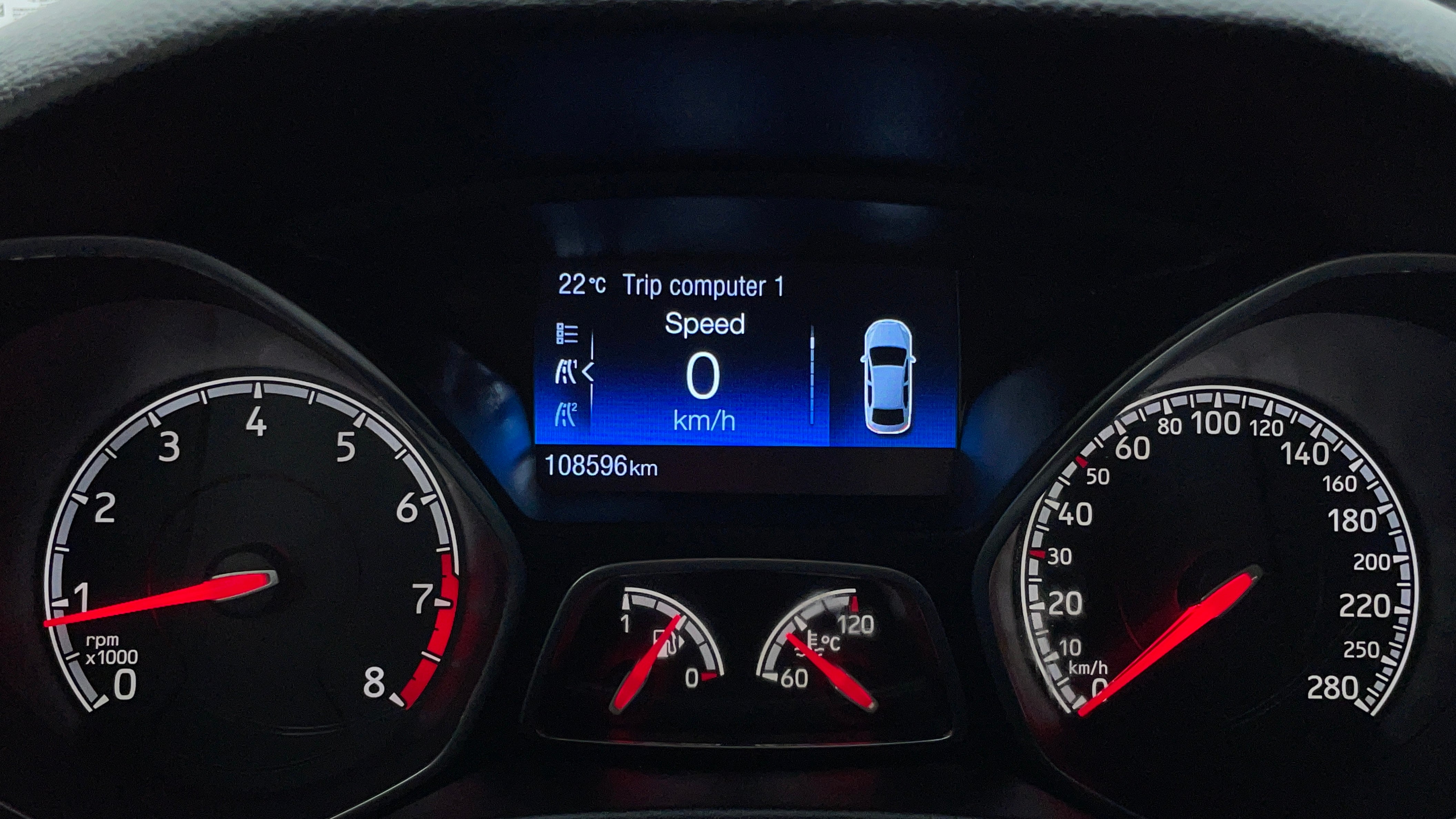 Ford Focus-Odometer View