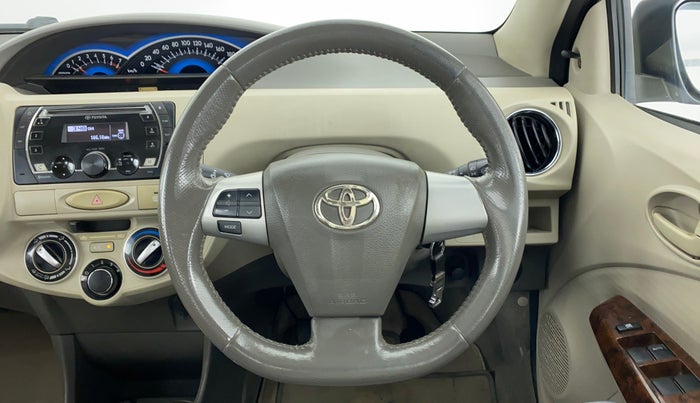 2013 Toyota Etios V SP, Petrol, Manual, 97,892 km, Steering Wheel Close Up