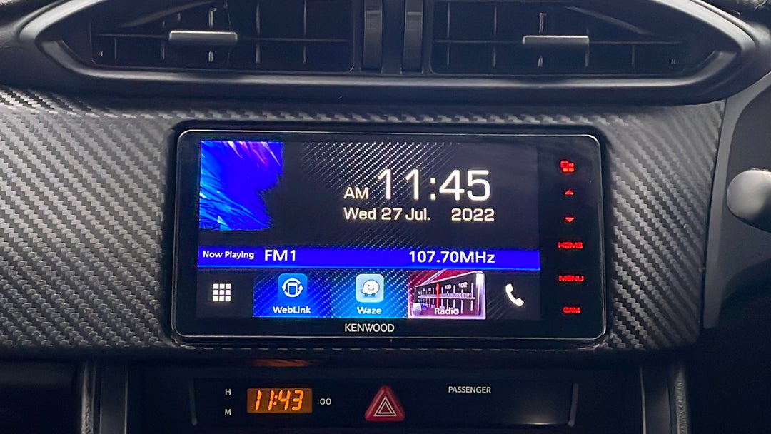 2018 Toyota 86 Gt, Manual, 49414 km, Infotainment System