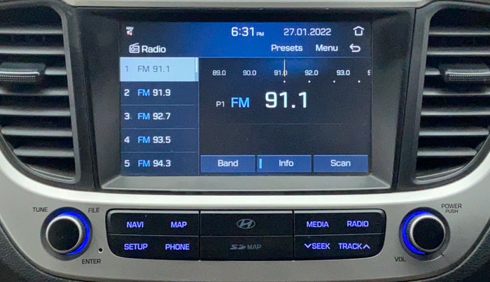 2018 Hyundai Verna 1.6 SX VTVT AT (O), Petrol, Automatic, 24,481 km, Infotainment System