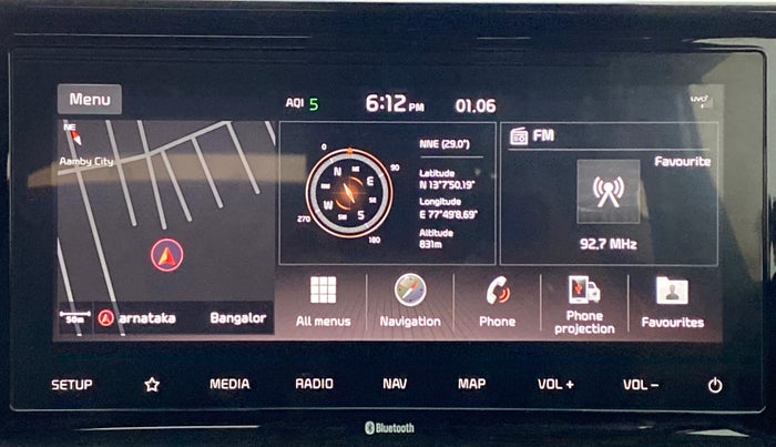 2019 KIA SELTOS GTX 1.4 GDI AT PETROL, Petrol, Automatic, 15,890 km, Infotainment System
