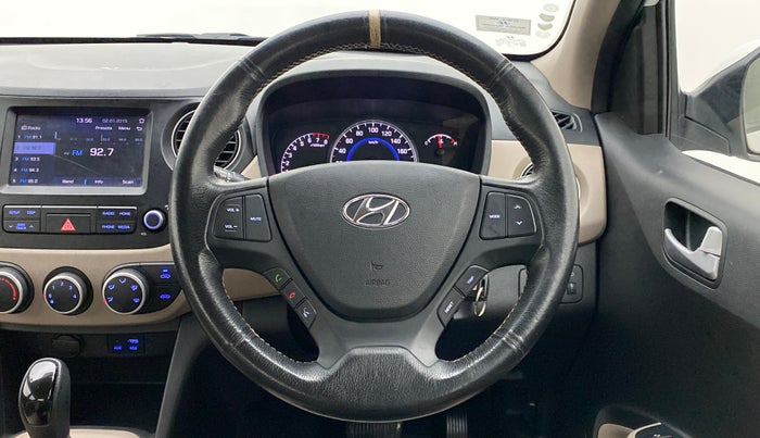 2017 Hyundai Grand i10 SPORTZ (O) 1.2 AT VTVT, Petrol, Automatic, 27,539 km, Steering Wheel Close Up