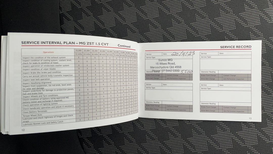 2022 MG Zst Core, Automatic, 7022 km, Service History