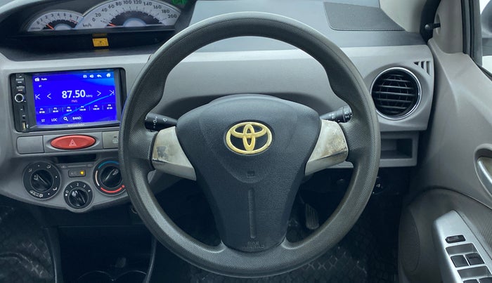 2011 Toyota Etios V, Petrol, Manual, 1,06,360 km, Steering Wheel Close Up