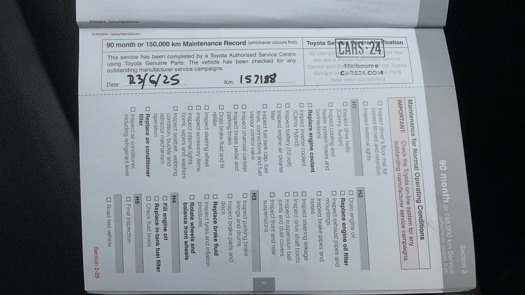 2017 Toyota Aurion Sportivo, Automatic, 157189 km, Service History