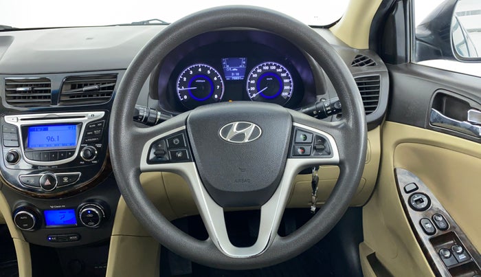 2014 Hyundai Verna FLUIDIC 1.6 SX VTVT, Petrol, Manual, 80,091 km, Steering Wheel Close Up