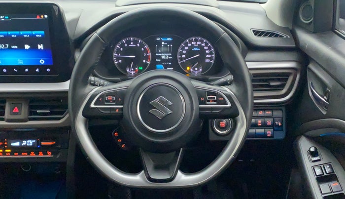 2023 Maruti BREZZA ZXI + SMART HYBRID DUAL TONE, Petrol, Manual, 18,594 km, Steering Wheel Close Up