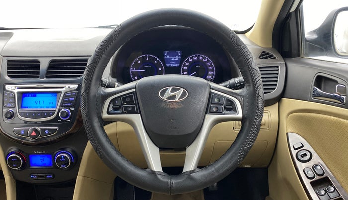 2014 Hyundai Verna FLUIDIC 1.6 SX CRDI OPT, Diesel, Manual, 93,787 km, Steering Wheel Close Up