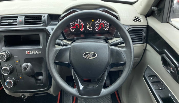 2017 Mahindra Kuv100 K4 5 STR, Petrol, Manual, 8,243 km, Steering Wheel Close Up
