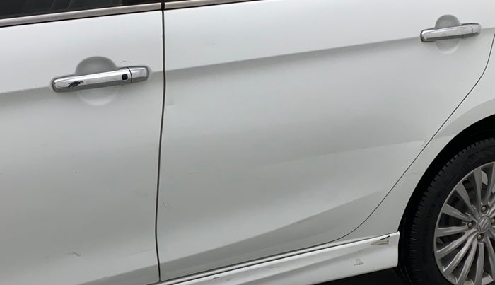 2016 Maruti Ciaz ZXI+ RS, Petrol, Manual, 40,789 km, Rear left door - Minor scratches