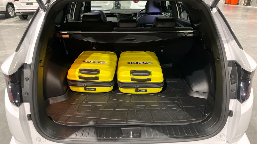 2022 Hyundai Tucson Highlander N Line (AWD), Automatic, 136909 km, Boot Inside View with Luggage