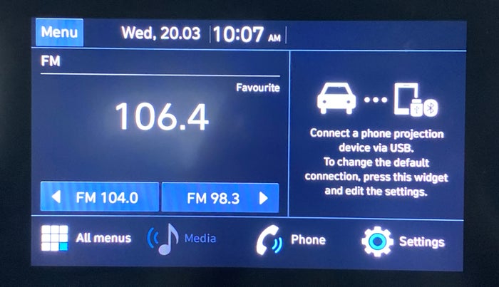 2020 Hyundai VENUE SX 1.0 TURBO, Petrol, Manual, 38,473 km, Touchscreen Infotainment System