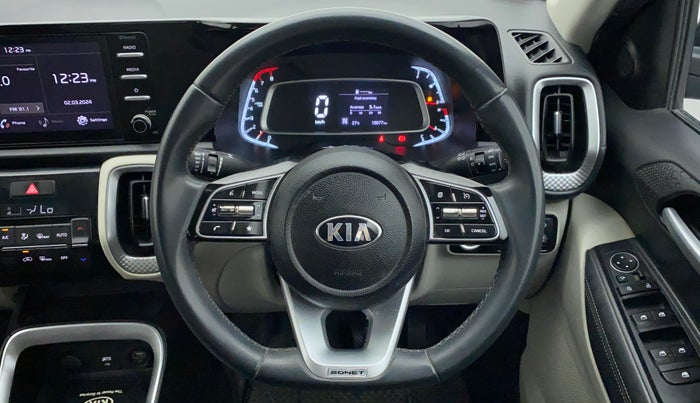 2021 KIA SONET HTX 1.0 IMT, Petrol, Manual, 13,676 km, Steering Wheel Close Up